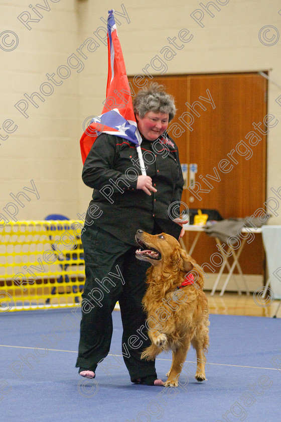 AWC 5761 
 Keywords: 2009, Barnard Castle, Bennett, Chris, County Durham, DL12 8DS, Jenakir Go For Gold, May, Northern Mutts N Music, Novice Heelwork to Music, Royal Canin, Strathmore Road, Teesdale Sports Centre, canine freestyle, competition, golden retriever, heelwork to music